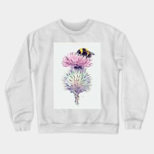 Bumblebee on a Scottish Thistle Crewneck Sweatshirt